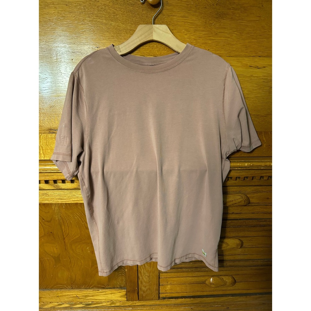 Vuori Strato Tech Tee Athleisure Short Sleeve Crew Neck Shirt Pink Clay Mauve